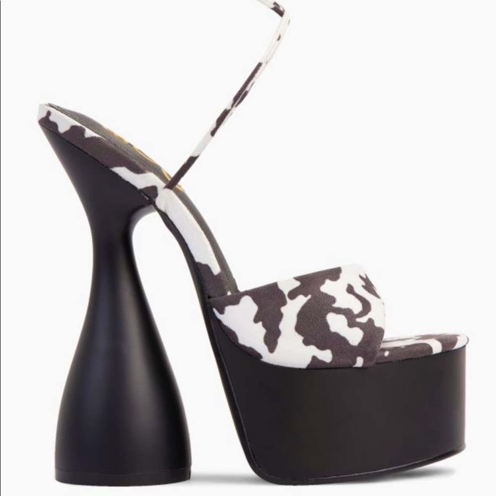 cow print heels.